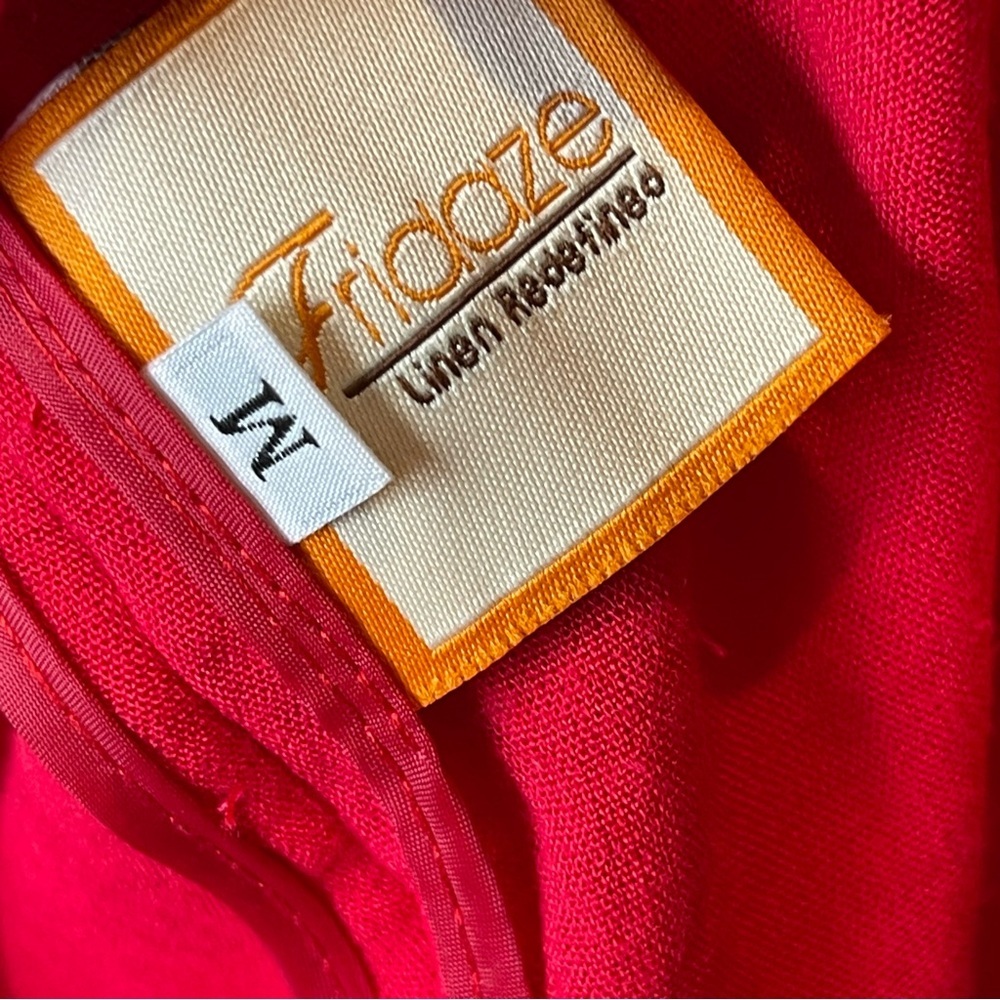Fridaze Linen Redefined Red Button Up Top M - image 8